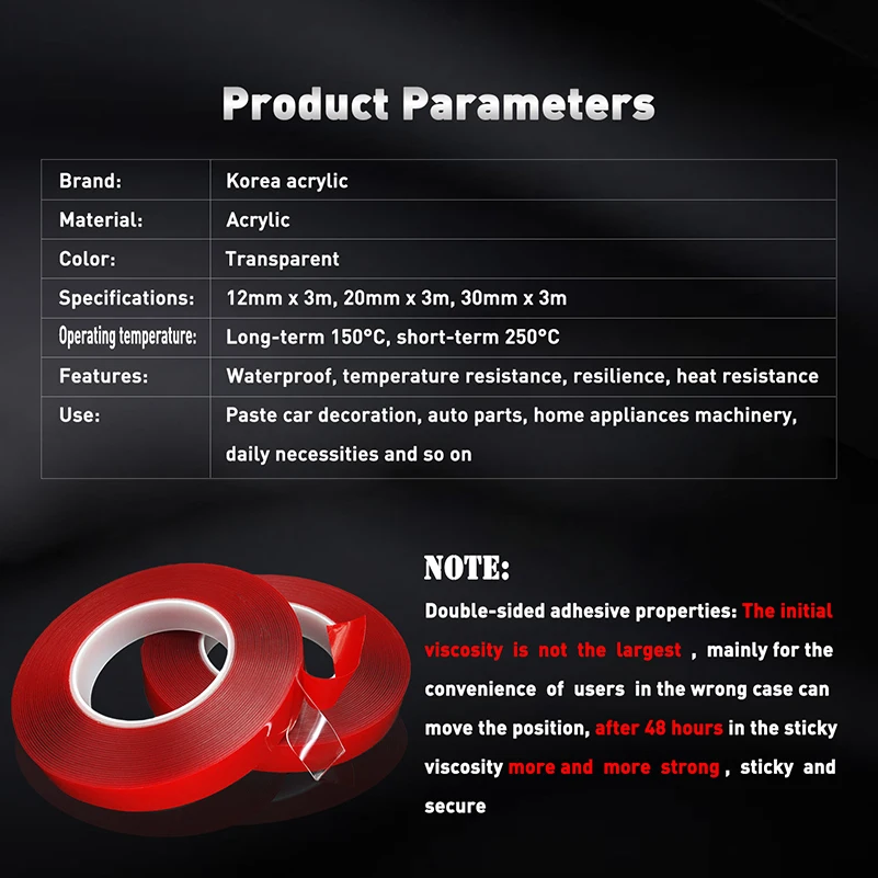 Car Accessories Double-Sided Tape Sticky Sticker For Peugeot 307 308 407 206 207 3008 406 208 2008 508 408 306 301 106 107 607