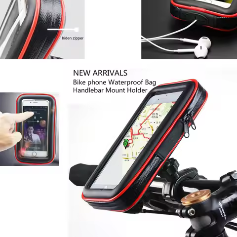 Bicycle Motorcycle Phone Holder Bike Touch Screen Case Bag For Samsung Galaxy S25 S24 S23 Ultra S22 Plus S21 FE A56 A55 A54 A53
