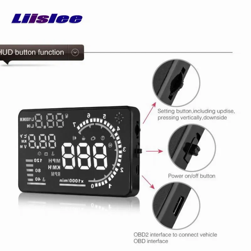 

For Dodge Charger/Challenger 2010-2023 Car HUD Head Up Display Auto Accessories Windshield Plug & Play Projector Alarm