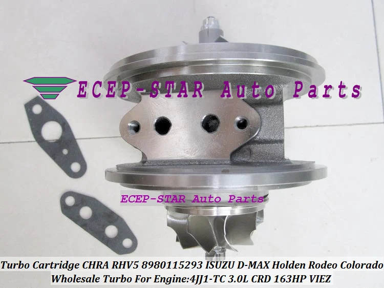 Free Ship Turbo Cartridge CHRA RHV5 VDD30013 8980115293 8980115294 8980115295 For ISUZU D-MAX Rodeo 3.0L CRD 07 4JJ1-TC 163HP