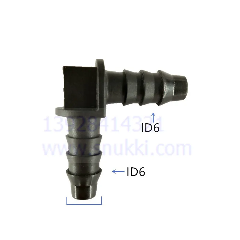 L type 90 degree plastic connector auto Fuel line quick connector adaptor douplex fittings L stype 5PCS a lot