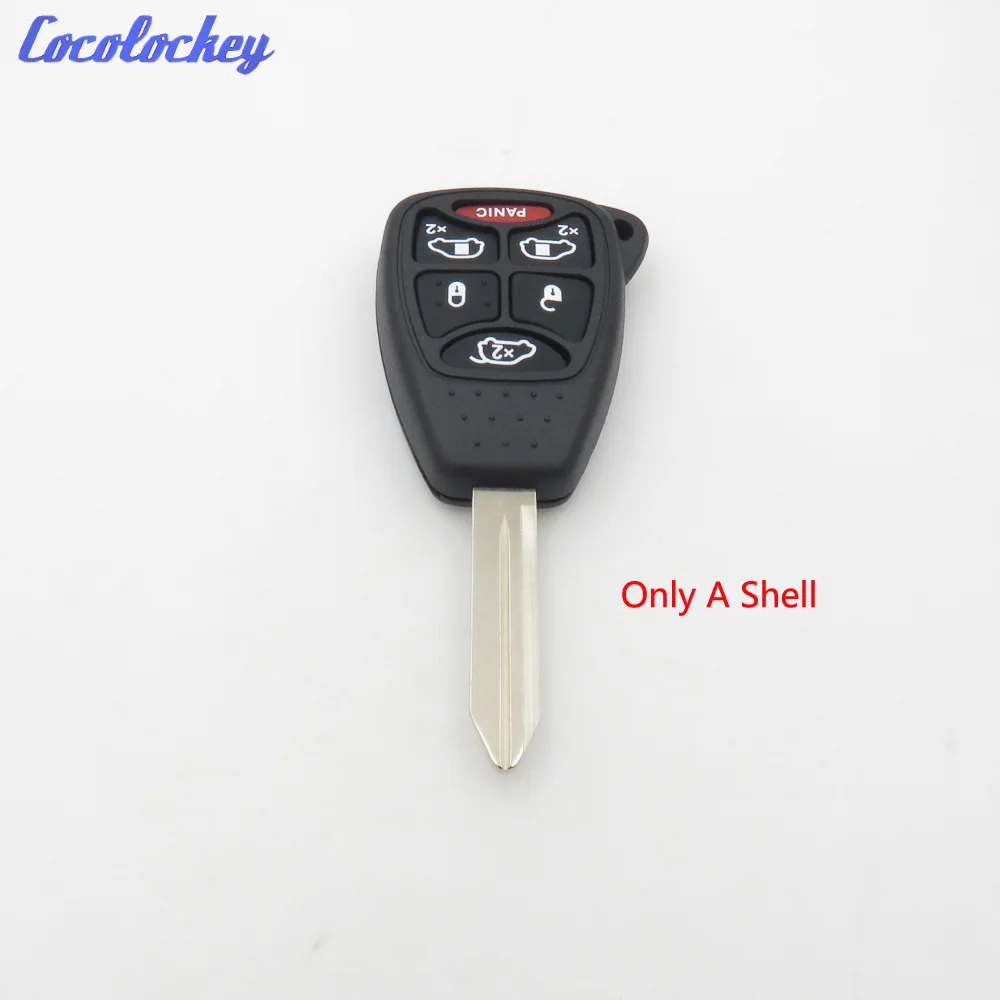 

Cocolockey 6Buttons Remote Key Shell Enter Keyless Fit for CHRYSLER DODGE JEEP Replacement Car Key Case No Battery Holer