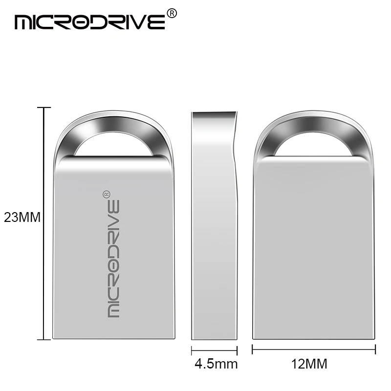 Super mini 32GB pendrive metal USB flash drive  32GB 64GB 128GB pen drive USB2.0 tiny memory stick U Disk cle usb