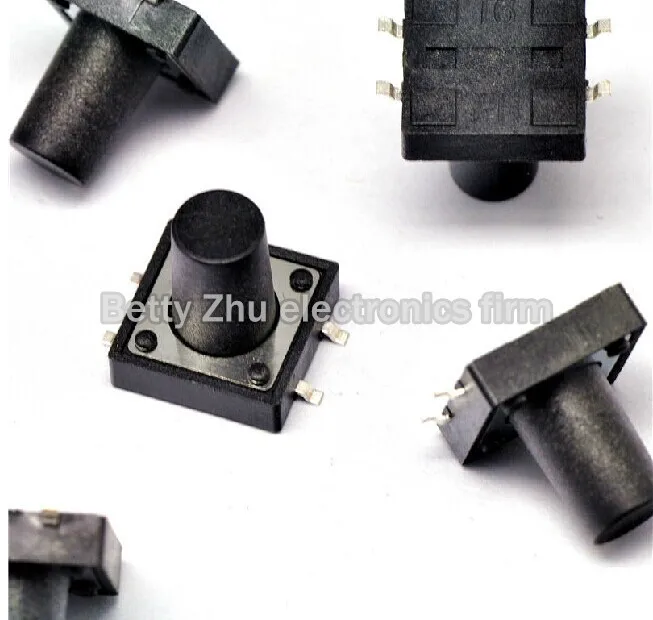 1000PCS/LOT 12 * 12 * 13MM SMD Tact Switch 4 feet of good quality shrapnel