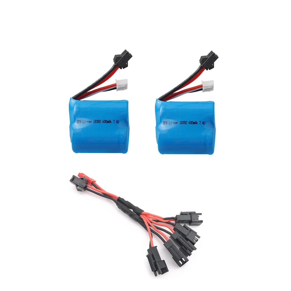 Batería de iones de litio de alta velocidad, mejora a 1800mah en paralelo, 7,4 v, 600mAh, para barco a control remoto H100 H102, 3 uds.