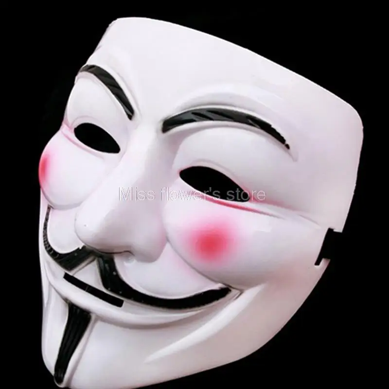 V For Vendetta Anonymous Guy Fawke Movie Face Mask Halloween Masquerade Cosplay Prop