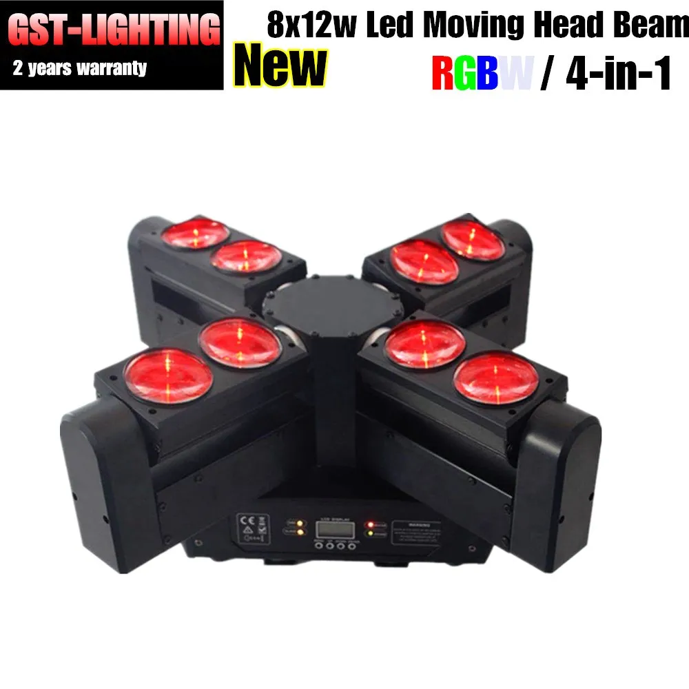 

2018 new beam moving head spider 8x12w rgbw 4 in 1 beam moving head rotation moving head light dj disco effect stage light