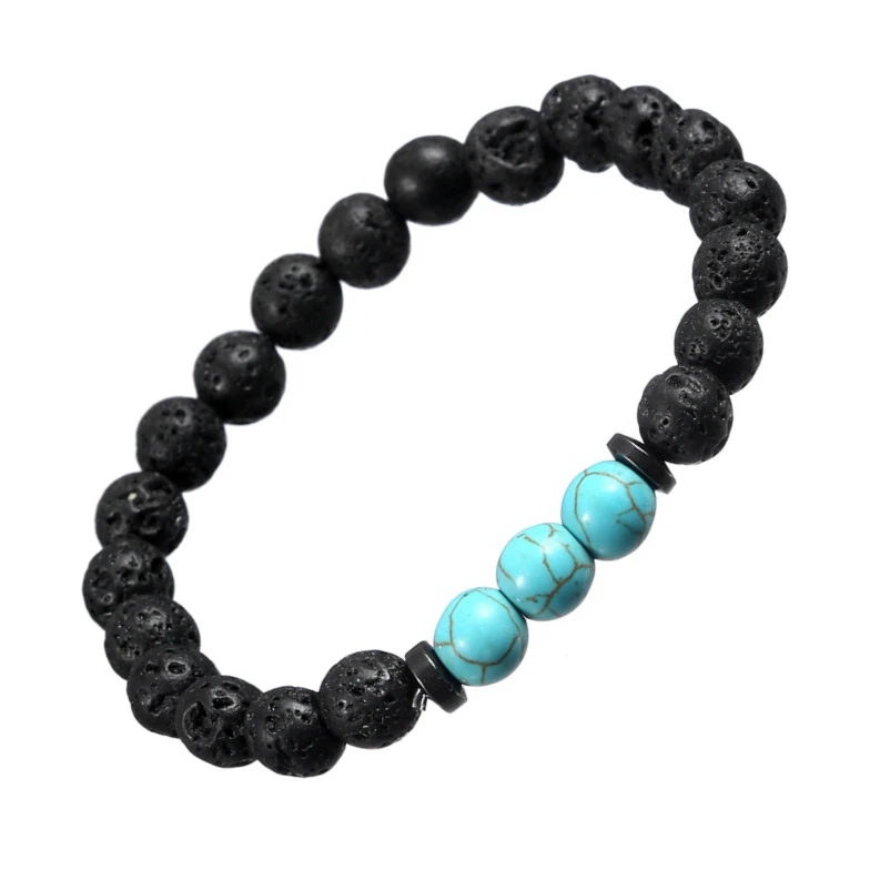 Essential Oil Diffuser Bracelet for Women and Men Lava Rock  Stone Beaded Aromatherapy 