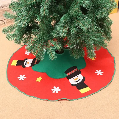 1PC Christmas Tree Skirt Decoration Outdoor Home Supermarket Ornament Blanket Christmas Decorations for Home 100cm 3snowman