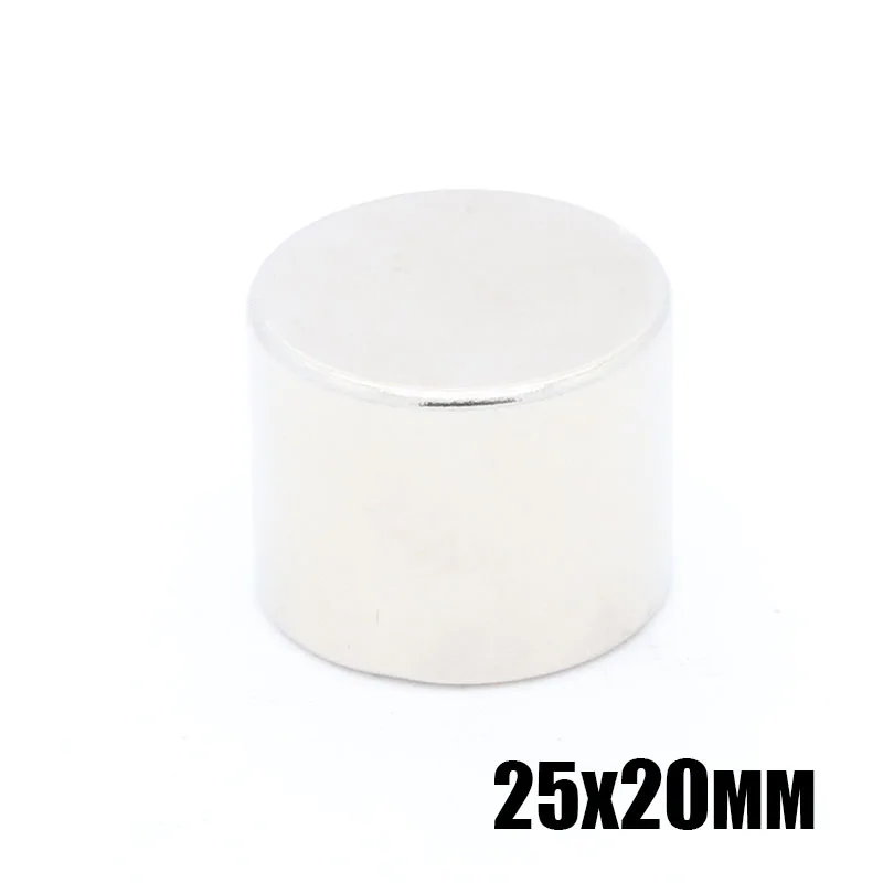 

5Pcs 25x20mm Round Strong Neodymium Rare Earth Magnet Nickel Coating 25x20 Art Craft Connection powerful magnetic magnet