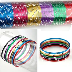 50pcs/Lot Colorful Loop Bracelet Thin Circle Dance Bangle Chromatic Aluminum Charm Cuff Bracelet For Children Wholesale