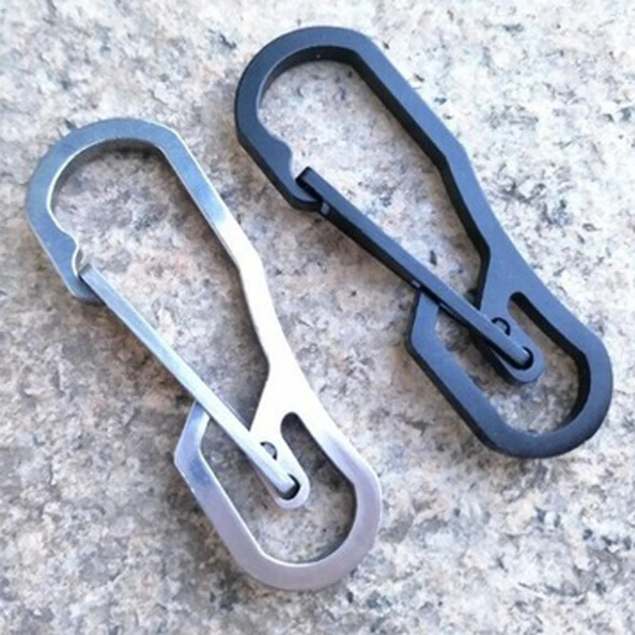 10pcs EDC Outdoor Camping Multipurpose stainless steel Tactical Carabiner Quickdraw buckle hang Hook Keychain Travel Kit FW029