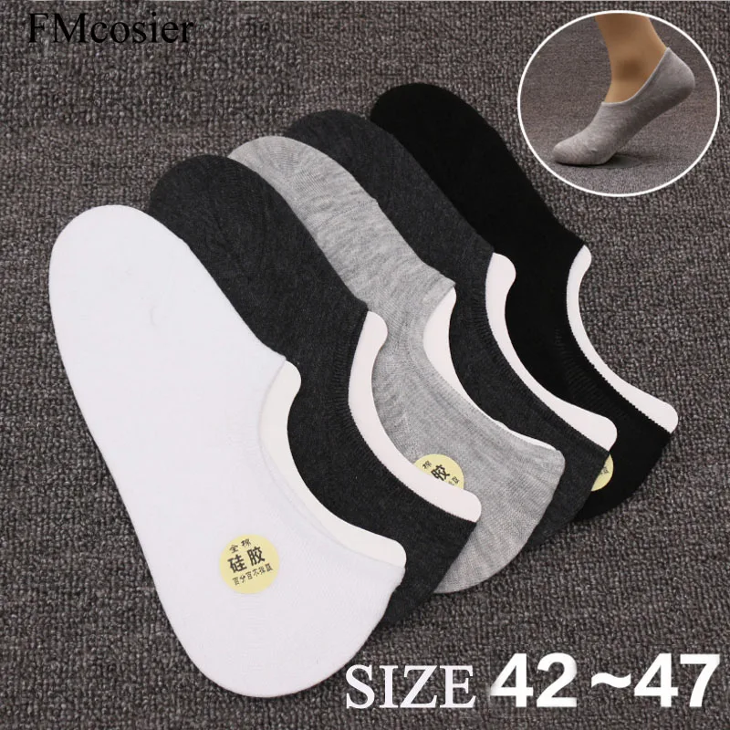 8 Pair Summer Cotton Meias Sokken Ankle Boat Calcetines invisibles Hombre Low Cut Sock No Show Socks Mens Big Plus size 45 46 47