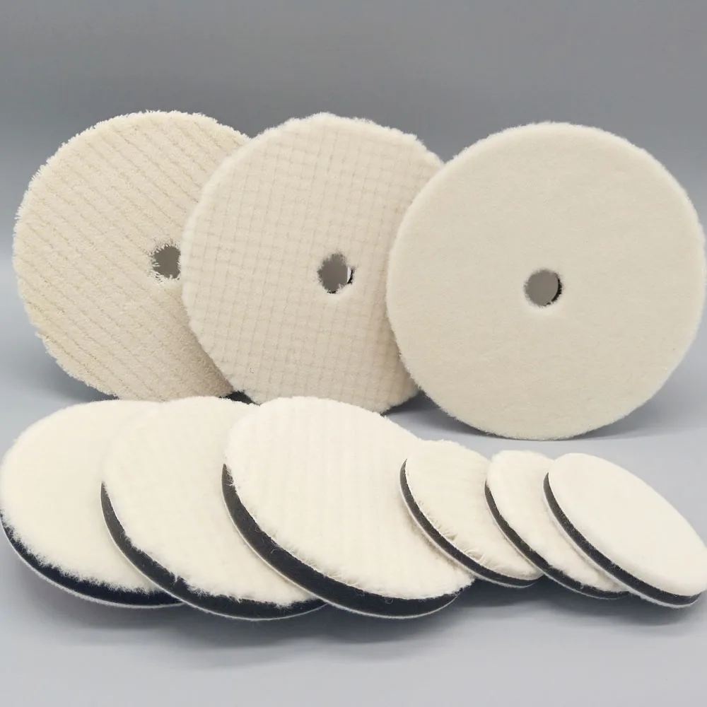 6 Inch Lambs Woolen Polishing Pad For Car Polisher 150mm Car Detailing Car Polishing Wheel Mirror Finish Polish