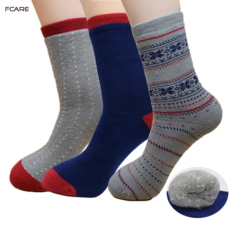 12PCS=6pairs 38, 39, 40, 41, 42 Men women thermal socks padded warm winter socks wholesale cotton towel Couple socks