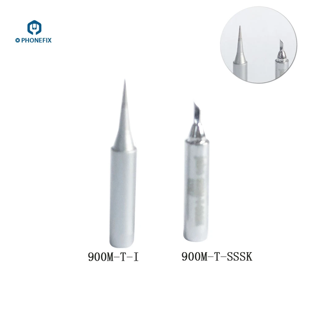PHONEFIX fil de soudure de précision, pointe de fer à souder tête à Angle pointu pour iPhone réparation carte mère outils de soudage