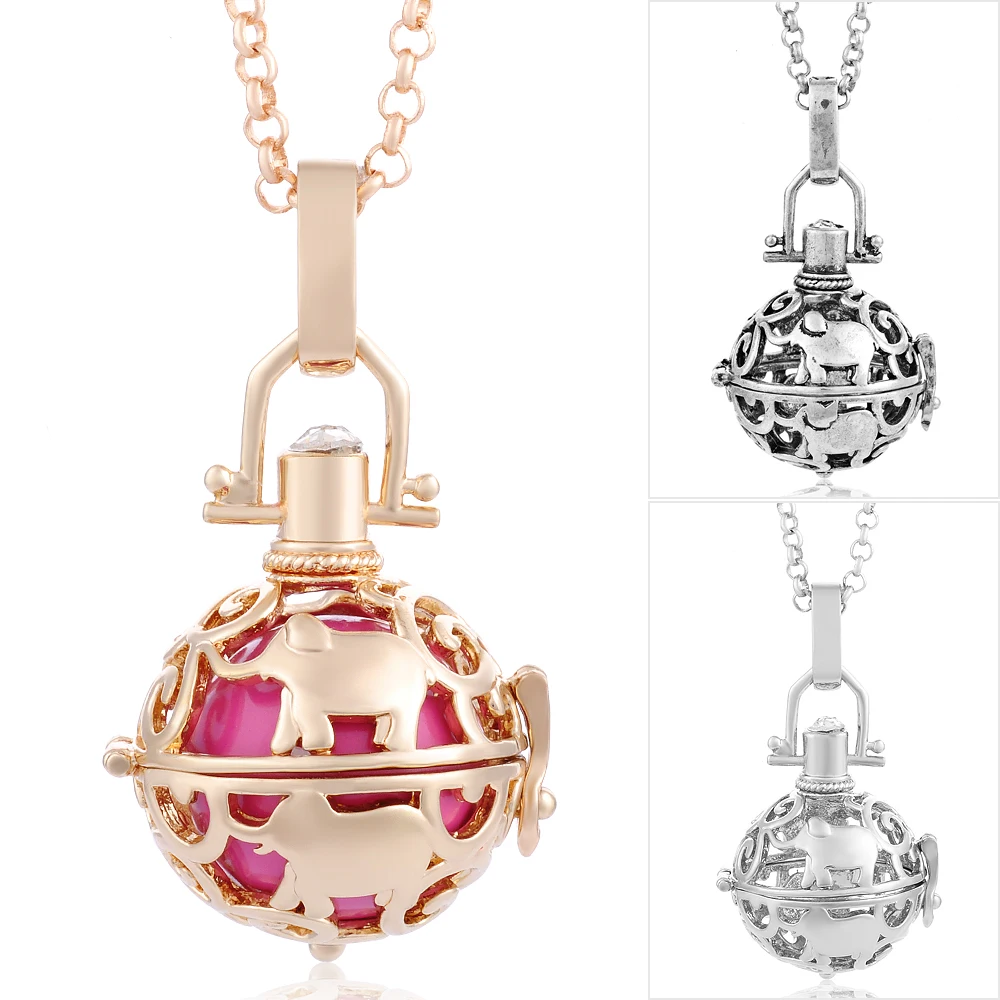 1PC Angel Caller Pendant Necklace Pregnancy Chime Ball Harmony Bola Cage Pendant Necklace Pregnant Women VA-013