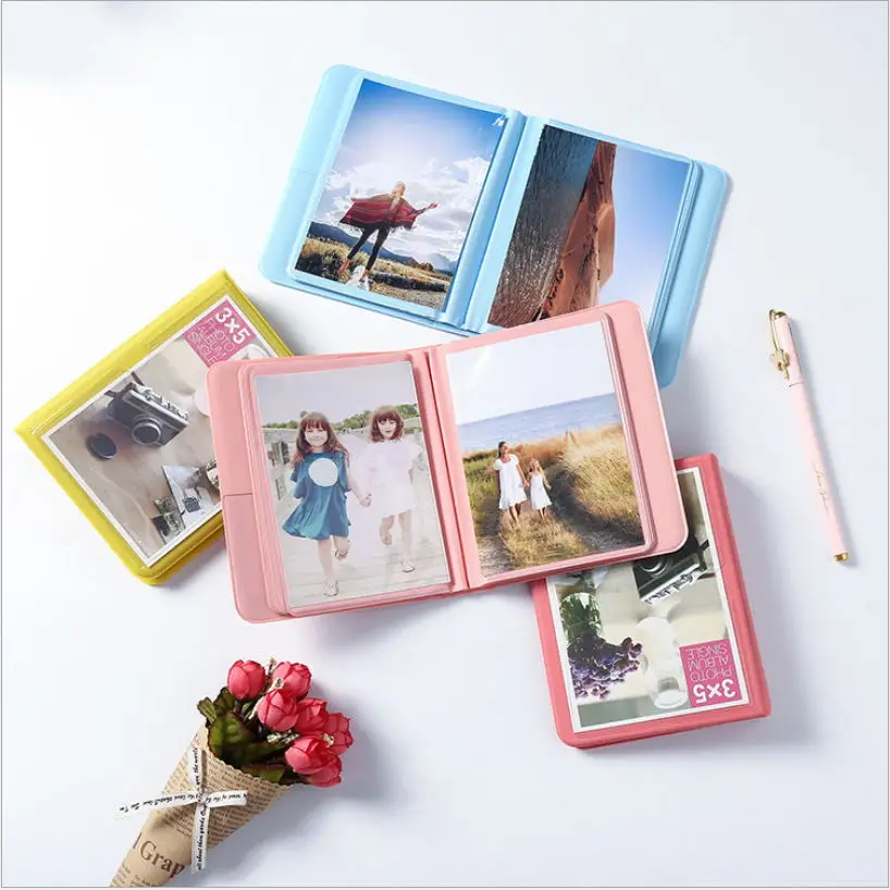 Photo Album 32 Pockets 5 Inch Mini Photo Album Film Storage Book for Fujifilm Instax Wide 300, Wide 210, Wide 200 Photos