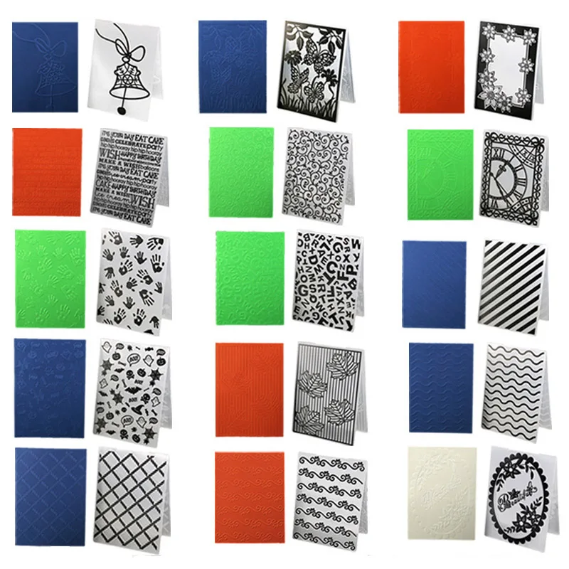 Paper Card Scrapbooking Plastic Template Fondant Cake Photo Album Wedding Decor Embossing Folder Craft Card Making