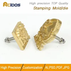 Brass Stamping Machine Mold,RCIDOS CNC Engraving Mold/Hot Foil Stamping Cliche,Leather Bronzing Die,Cake Marks Stamp