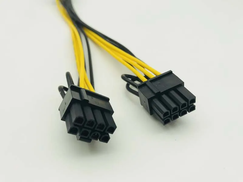 PCIE PCI-E 8p Женский на 2 порта двойной 8pin 6 + 2p Мужской Графический видеокарта Кабель питания Шнур 18AWG провод кабель для BTC Miner Mining