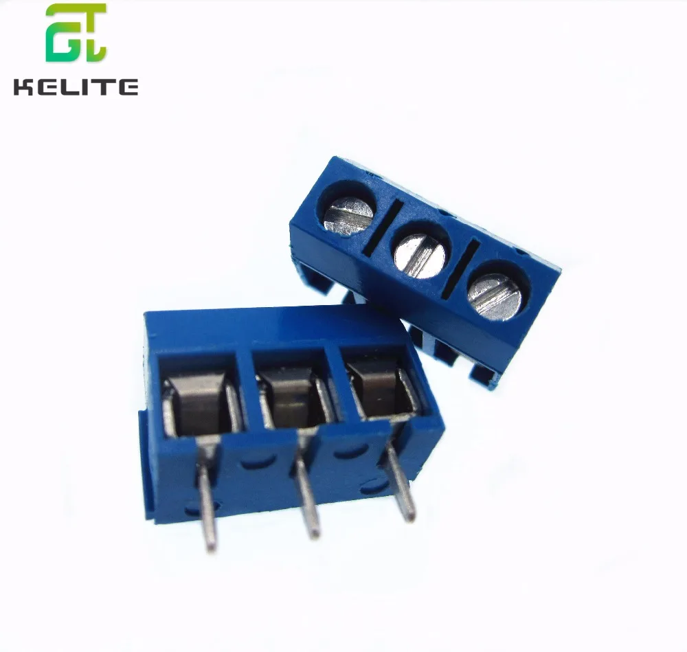 HAILANGNIAO 50PCS 3 Pin Screw Terminal Block Connector 5mm Pitch 5.08-301-3P 301-3P 3pin