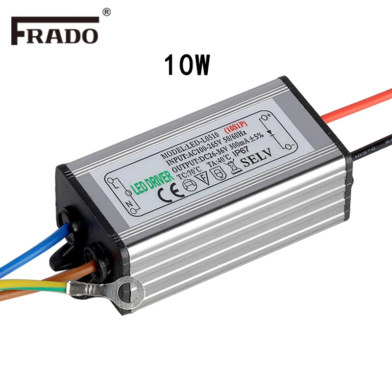 LED Driver 10W 20W 30W 50W 70W Convert AC85-265V To DC22-38V No Flicker LED Driver DIY For Flood Light Spotlight IP67 Waterproof