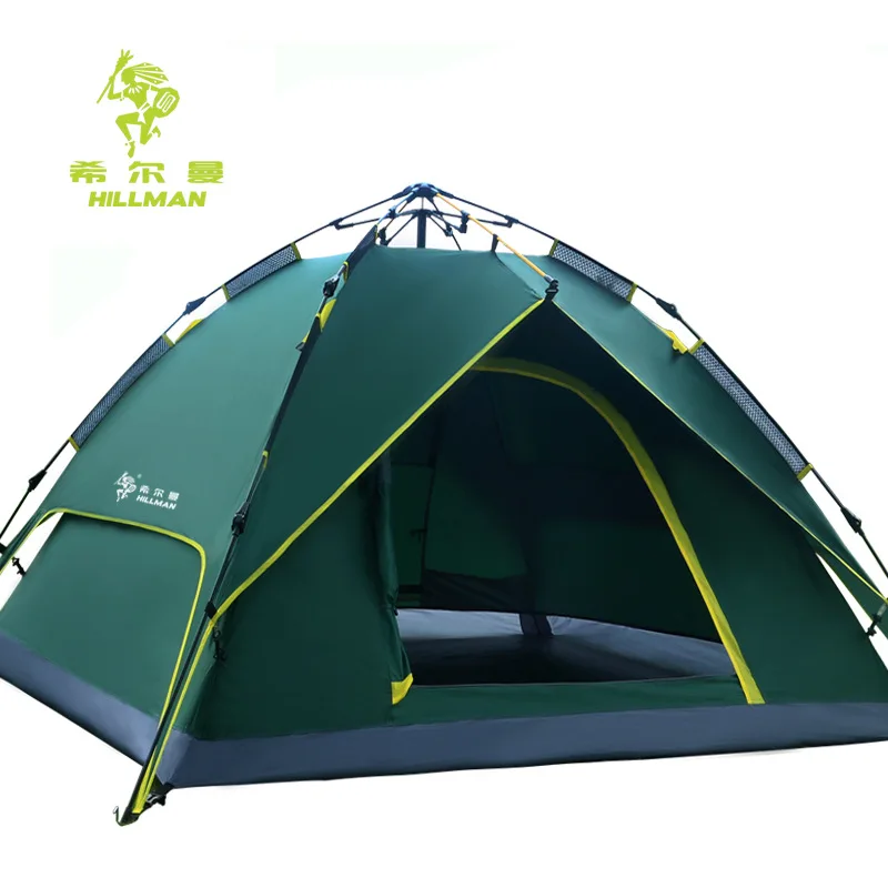 Hillman Automatic Tent Outdoor 3-4 Person Double Layer Park Leisure Camping Fishing Tent Equipment