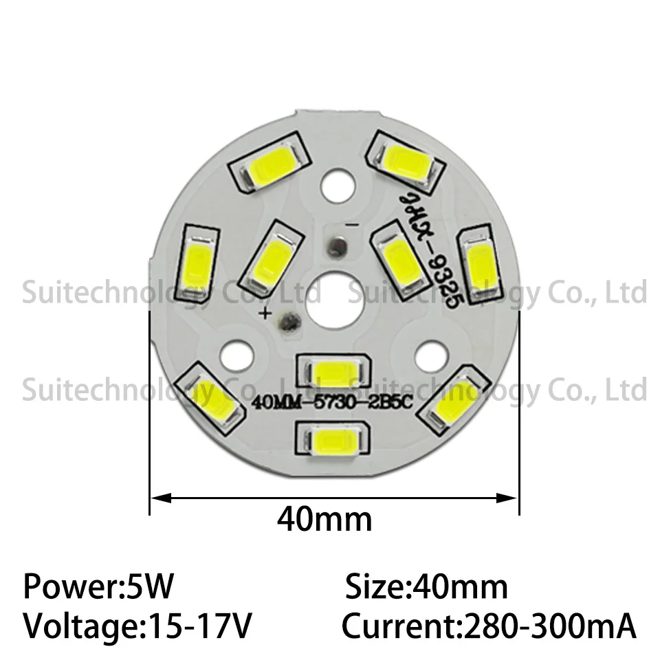 10pcs SMD5730 PCB LED 5W 40 millimetri Luminosità SMD Luce di Bordo Bianco Naturale Bianco Caldo Sorgente di Luce Bianca per il FAI DA TE HA