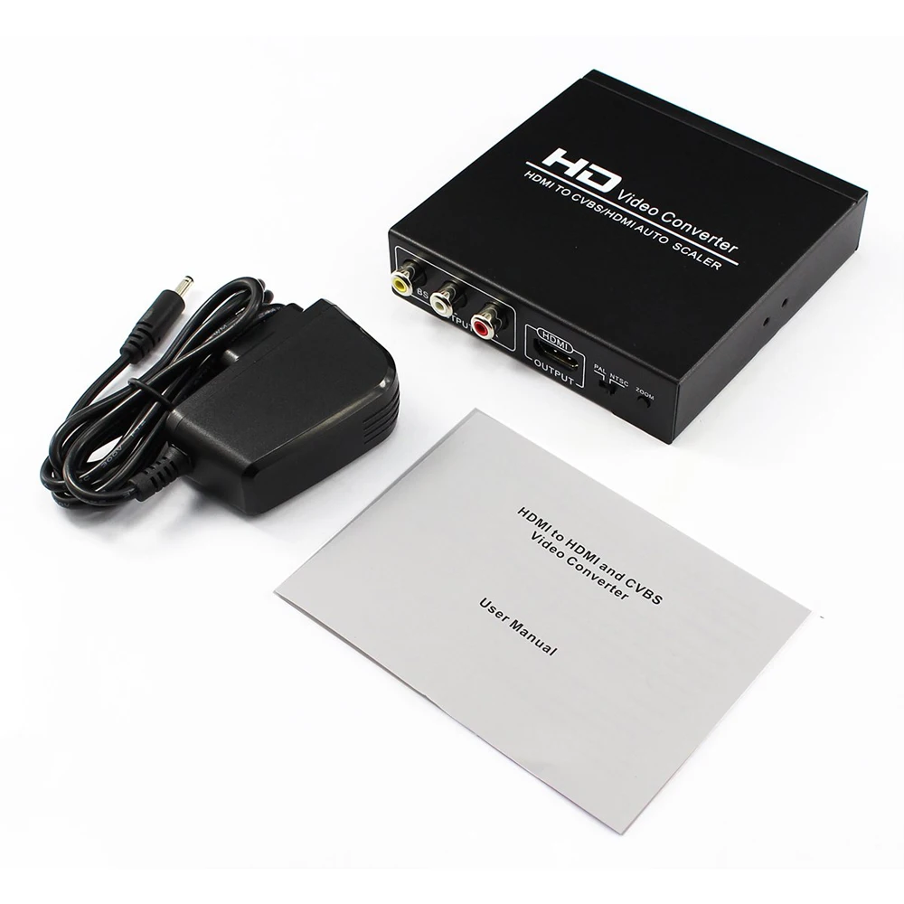 

HDMI to HDMI/ CVBS Video Converter Auto Scaler, convert HDMI from PS4 to HD TV and old TV, HDCP code HDMI1.3