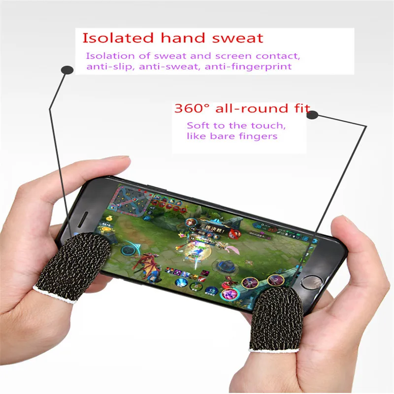 Устойчивые к поту перчатки для пальцев для iphone xiao mi huwwei samsung Galaxy mobile games touch ipad Smart phone mouse