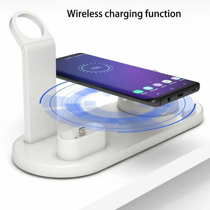 Wireless Charging Holder For Iphone Samsung S8 S9 S20 Note10 Huawei Mate20 P30 Micro Type-c Multi Charge Station For Oppo Xiaomi