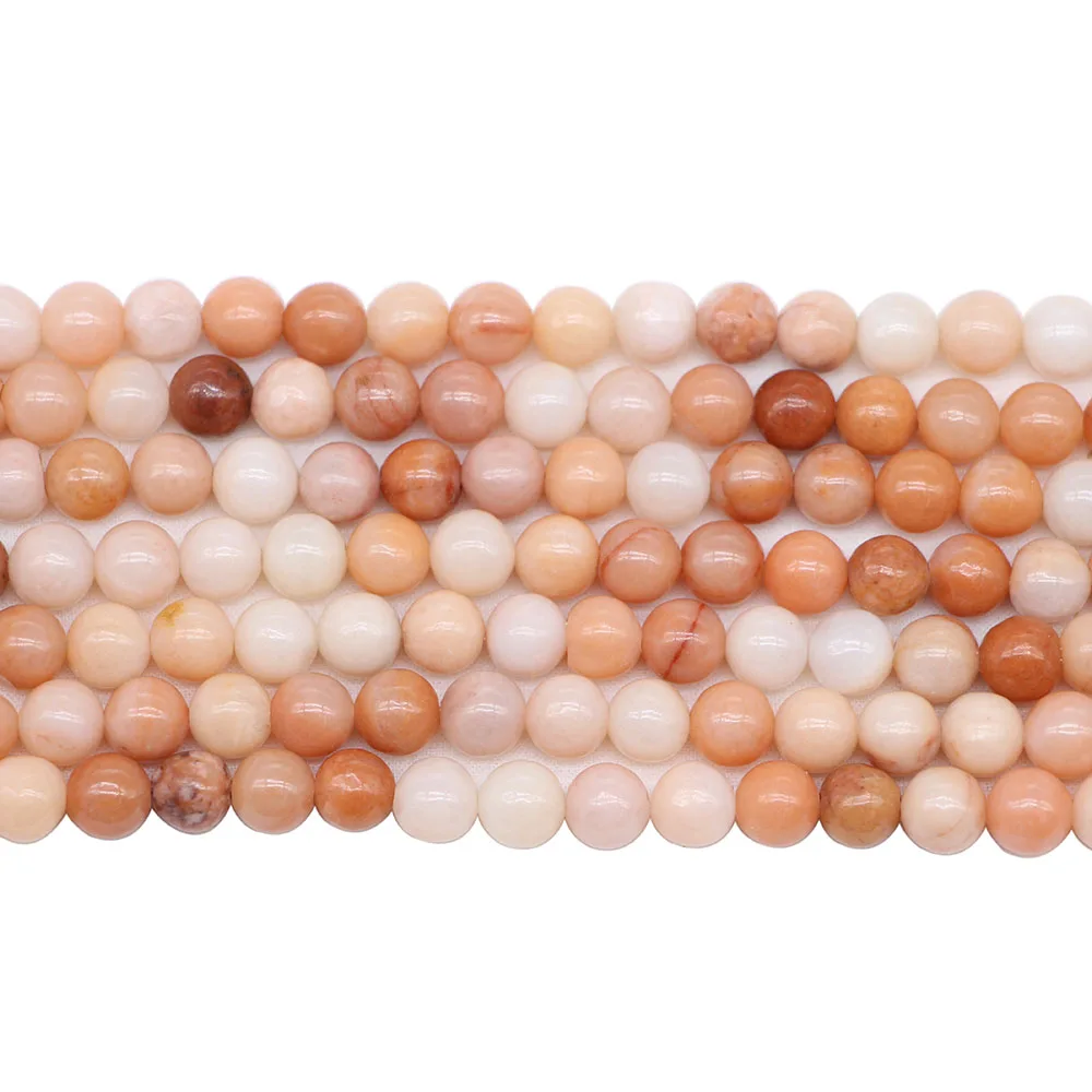 1strand/lot Natural Pink Aventurine Stone Bead 4/6/8/10/12mm Pick Size Round Loose Spacer Beads For DIY Jewelry Making Bracelet