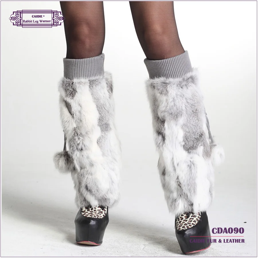 

Warm Spring Women Fur Leg warmer With Rabbit Fur Leg warmer Girls Over Knee For Atumn and Winter 2018 Fashion polainas mulher