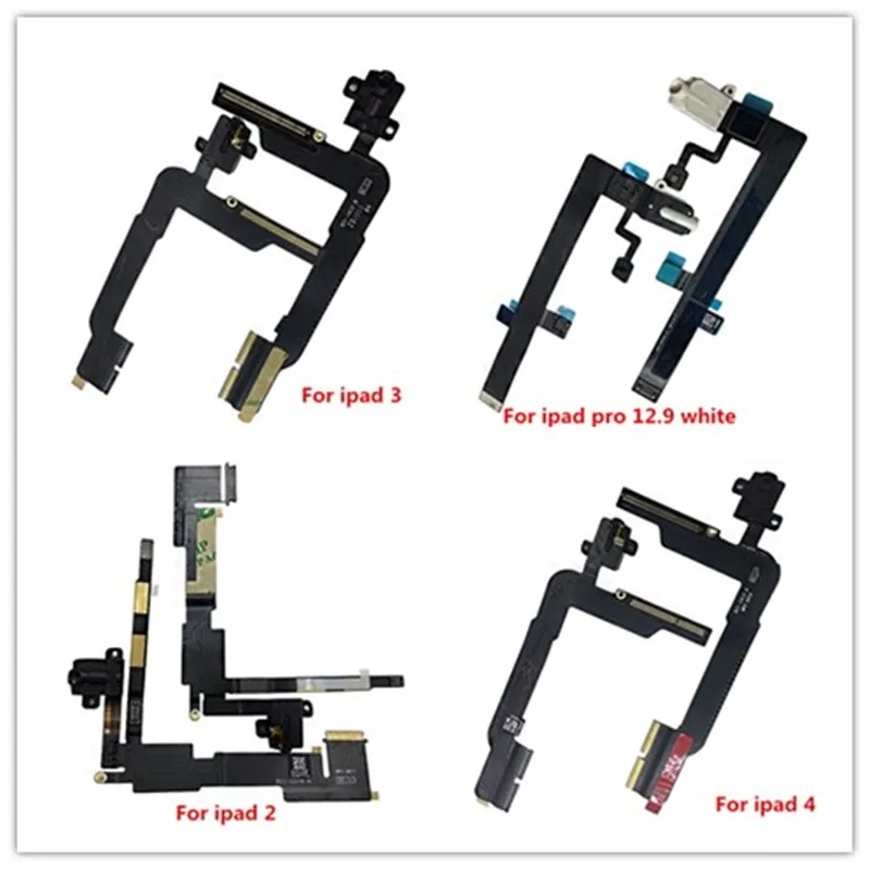 New High Quality Audio Jack Headphone Port Flex Cable for for iphone ipad 2 3 4 ipad pro 12.9 inch