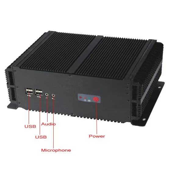 LVDS Mini Itx Fanless Box PC intel P8600 processor Dual LAN 6*RS232 COM Port industrial PC