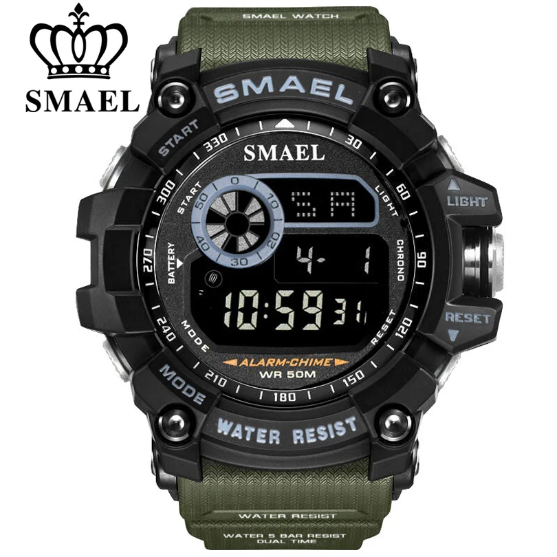 SMAEL Outdoor Sports Watches for Men Digital Watch Men\'s Electronic Military Clock Male Big Dial Fashion Watch Relogio Masculino