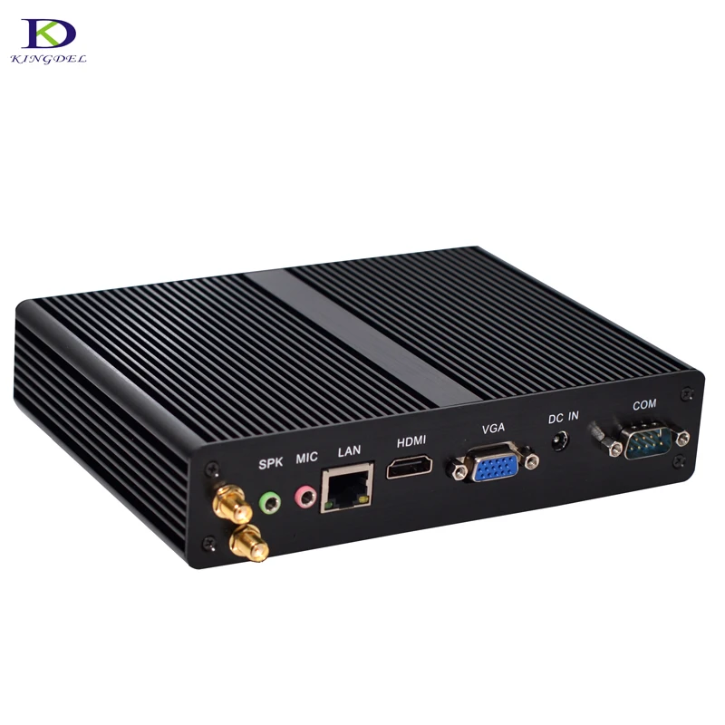 2 * COM Fanles mini pc Celeron J1900 Quad core Nuc Intel HD grafiken dünne nettop computer windows 7 HDMI VGA USB3.0 wifi für freies