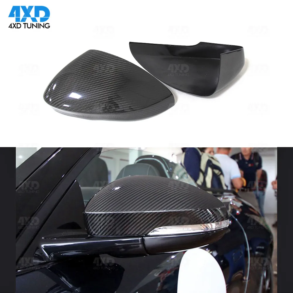 Real Carbon Car Mirror Cover Add On Style For Jaguar F-Type Side Rear View Mirror Cover Caps 2013 2014 2015 2016 2017 2018