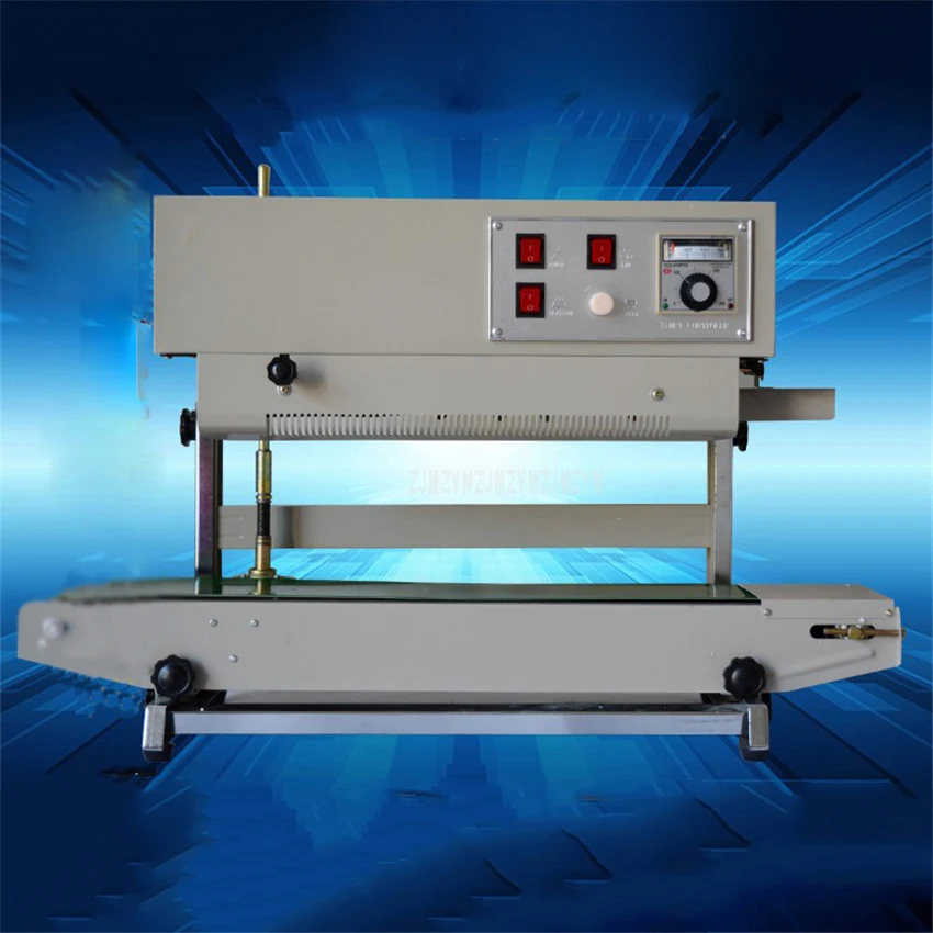 

12mm Width Vertical Style Plastic Sealer Semi-auto Sealing Machine Automatic Continuous Plastic Food Bag Sealer 0-12m/min 220V