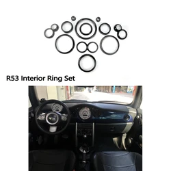 Brand New ABS Plastic UV Protected Interior Rings Mini Ray Style Many Color Optopn For mini cooper R50 R52 R53 (12 Pcs/Set)