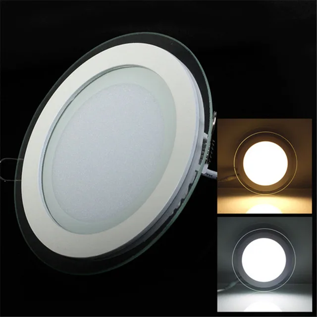 

LED Panel Downlight Square/Round Glass Panel Lights High Brightness Ceiling Recessed Lamps For Home SMD5630 AC85-265V