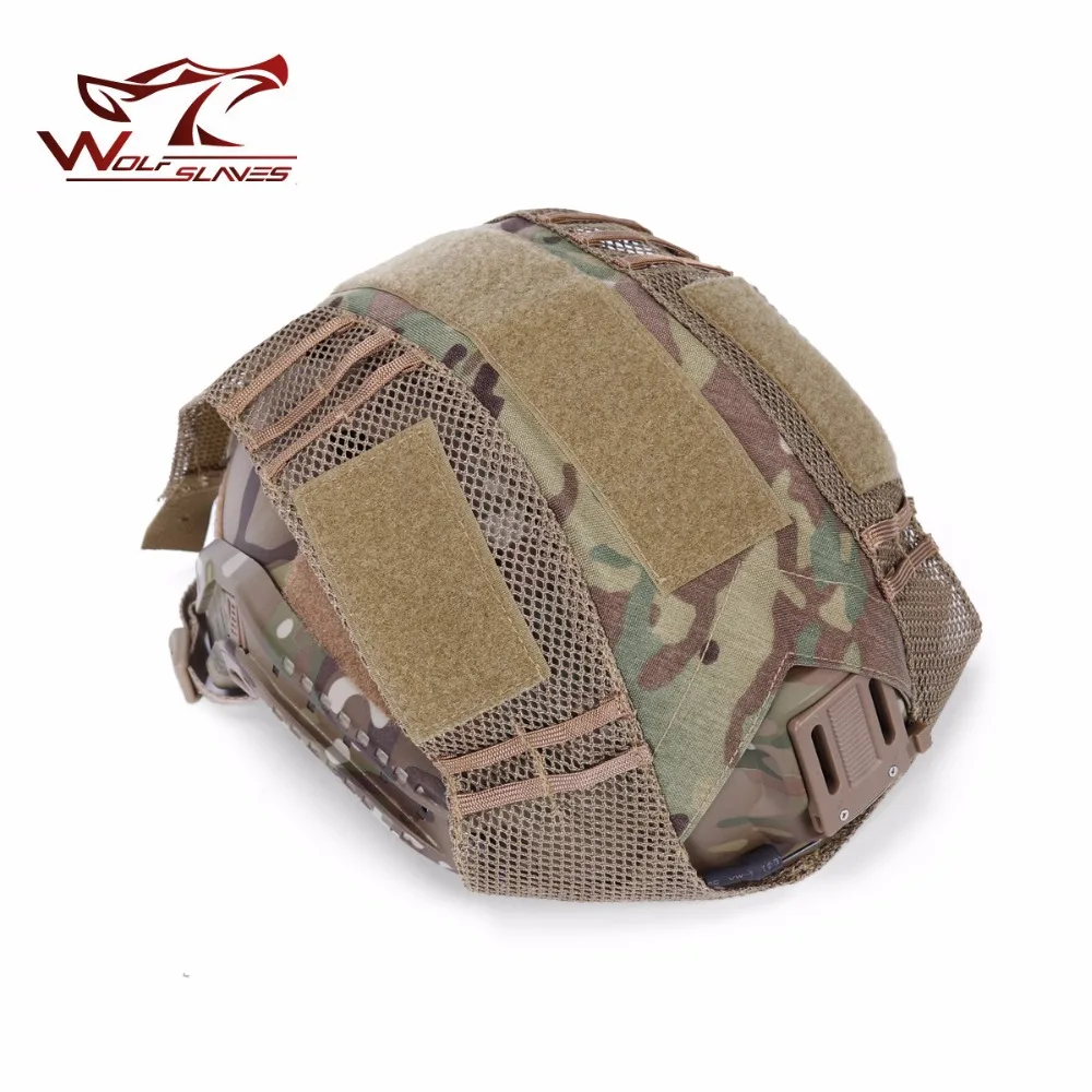 FMA-Air-Soft Helmet Cover for Hunting Tactical Combat Paintball Durable Light Weight Half-Covered Cloth With Net Accessories