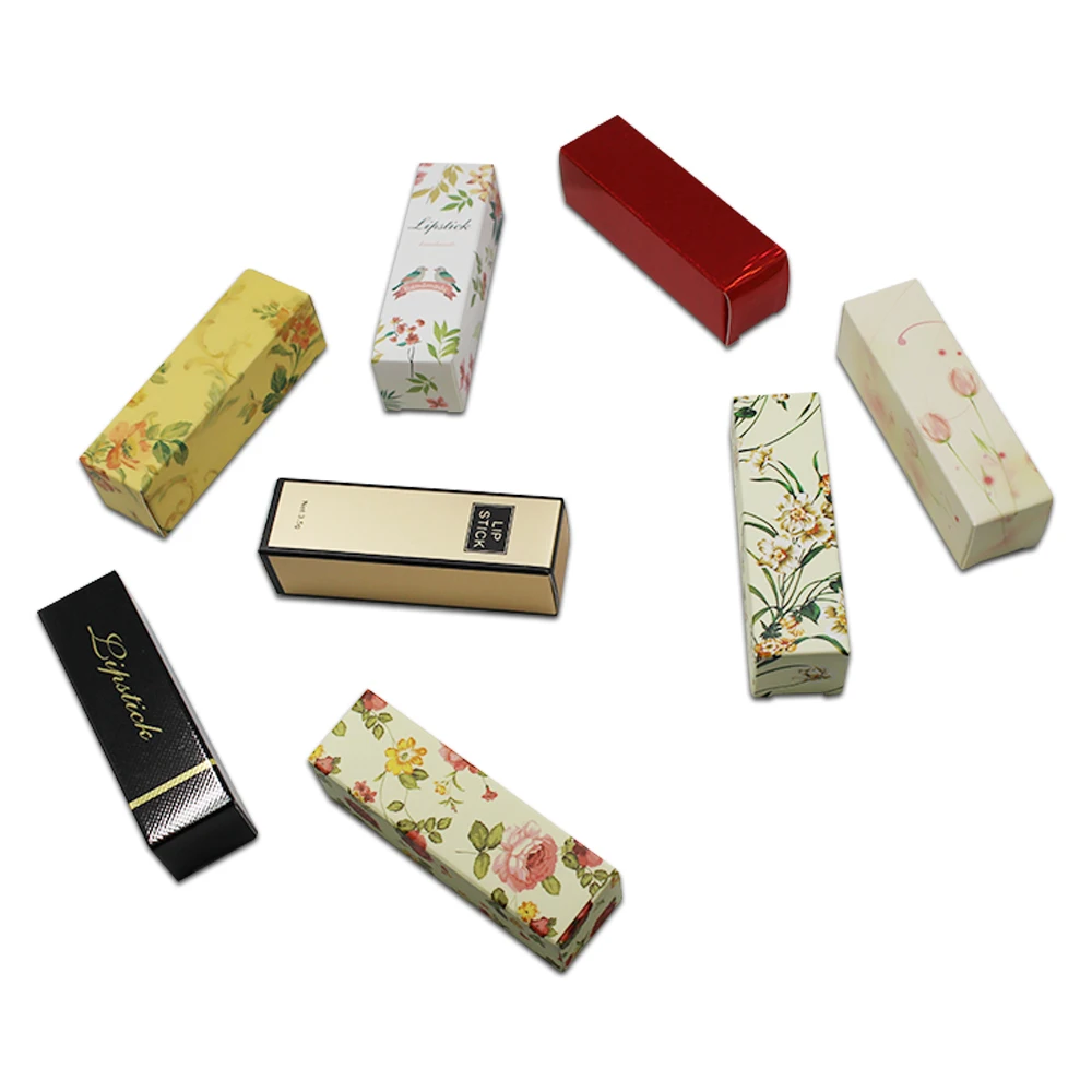 100Pcs/Lot 2.5*2.5*8.5cm Kraft Paper Package Cardboard Box For Lipstick Bottle Packing Collapsilable Cosmetic Gift Storage Case