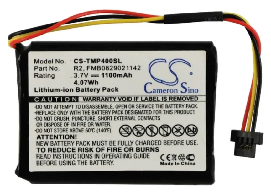 Cameron Sino 1100mah battery for TOMTOM 340S LIVE XL Pro 4000 XL 335S 335TM 340M 340S LIVE FLB0920012619 FMB0829021142 batteries