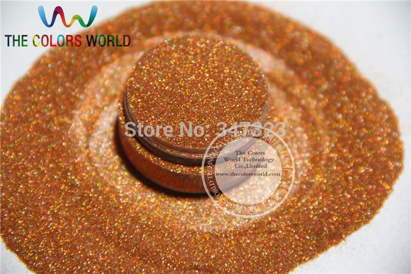 0.1mm Solvent Resistant Holographic Laser Orange color Makeup Glitter Powder  Eyeshadow  Face Body Cosmetic dust