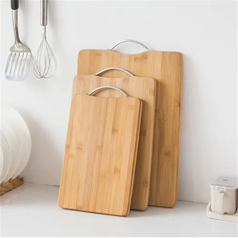 

Wooden Chopping Blocks Tool Bamboo Rectangle Hangable Cutting Board Durable Non-slip Kitchen Accessories Chopping Board 1pcs