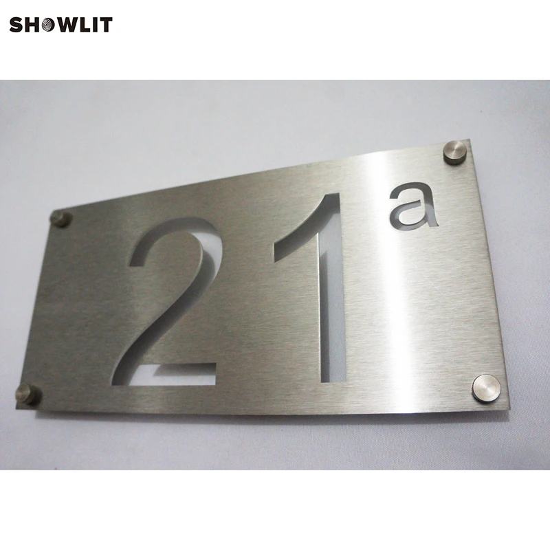 

Brushed 304 Stainless Steel Wall Address Plaque