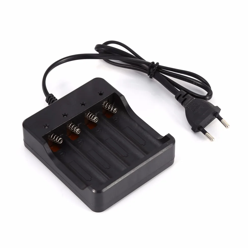 EU Plug Li-ion Battery Charger DC 4.2V 1.2A Output 4 Slots For 18650 Rechargeable Lithium Battery Factory Price Without Battery