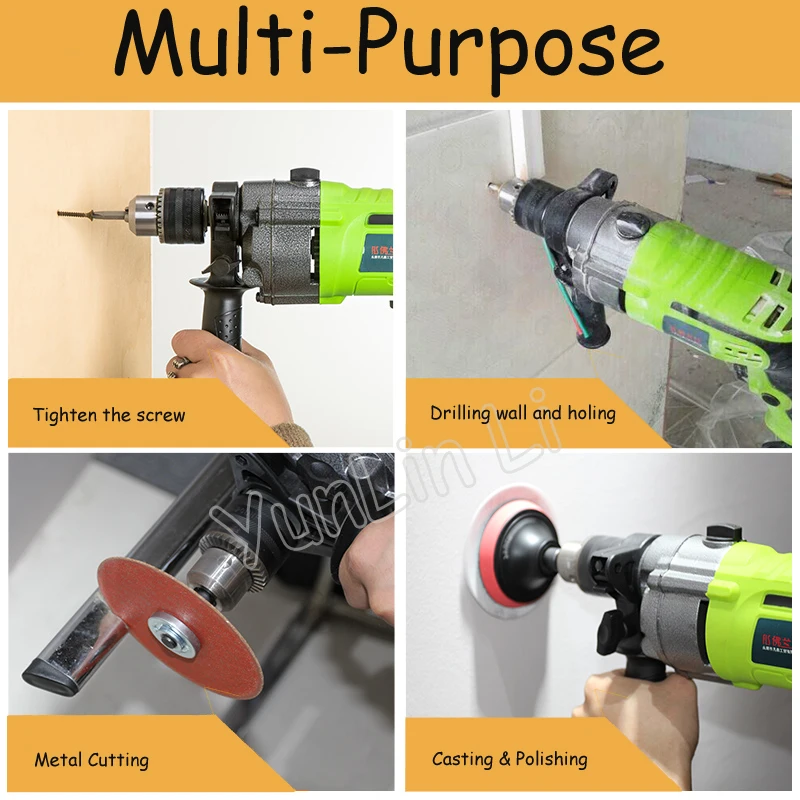 220V Electric Drill Multi-function Small Household Hole Through Wall Impact Drill Hand-held Power Tool Drill Z1J-FD-13A